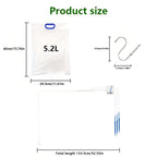 Measurement chart of a 5.2L product with dimensions and details on a white background